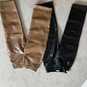 Faux leather pants
